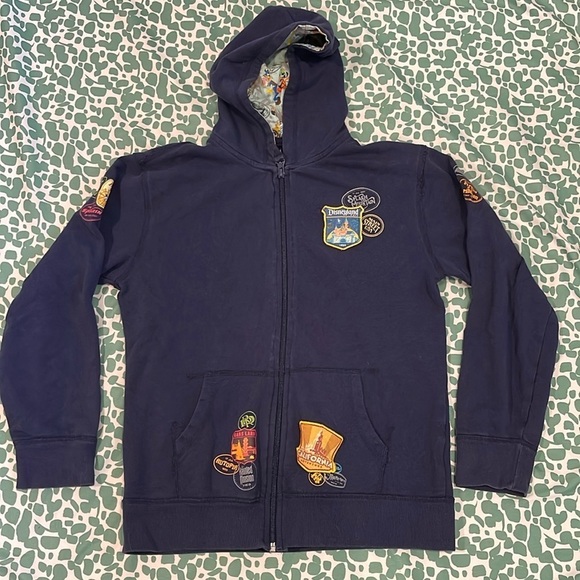 Disney Parks Disneyland Attraction Opening Dates Hooded Zip-up Sweatshirt - Picture 1 of 6